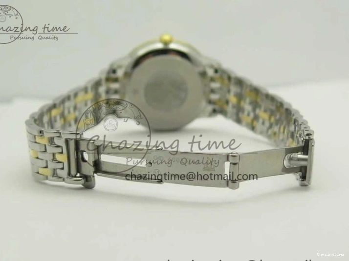 0523 Attractive De Ville Prestige Ladies 32.7mm SS MKF 1:1 Best Edition White Dial Roman Markers on SS YG Bracelet MIYOTA 7965